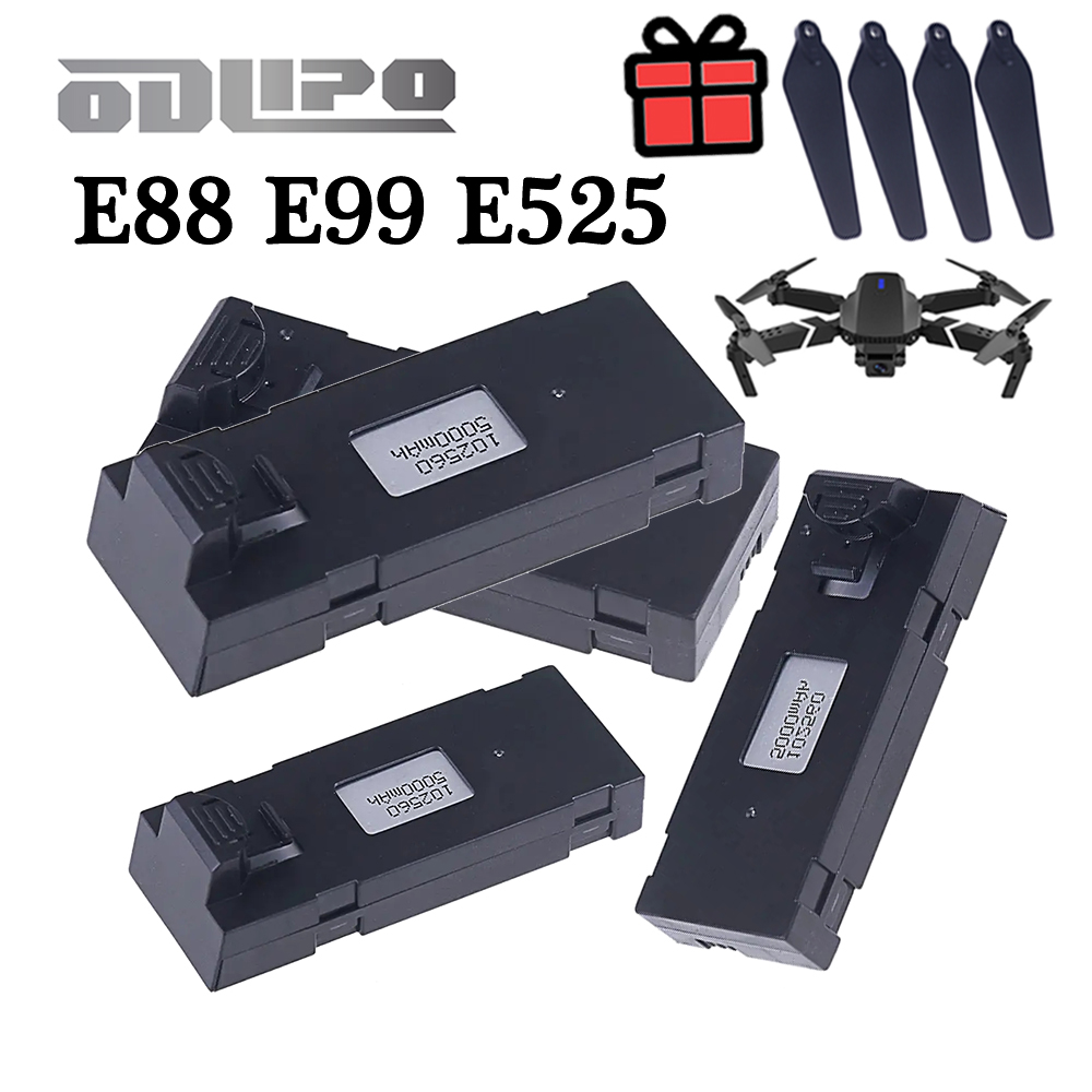 แบตเตอรี่ลิโพ E88 3.7V 5000mAh - Eachine Drone E58 บทวิจารณ์และราคา