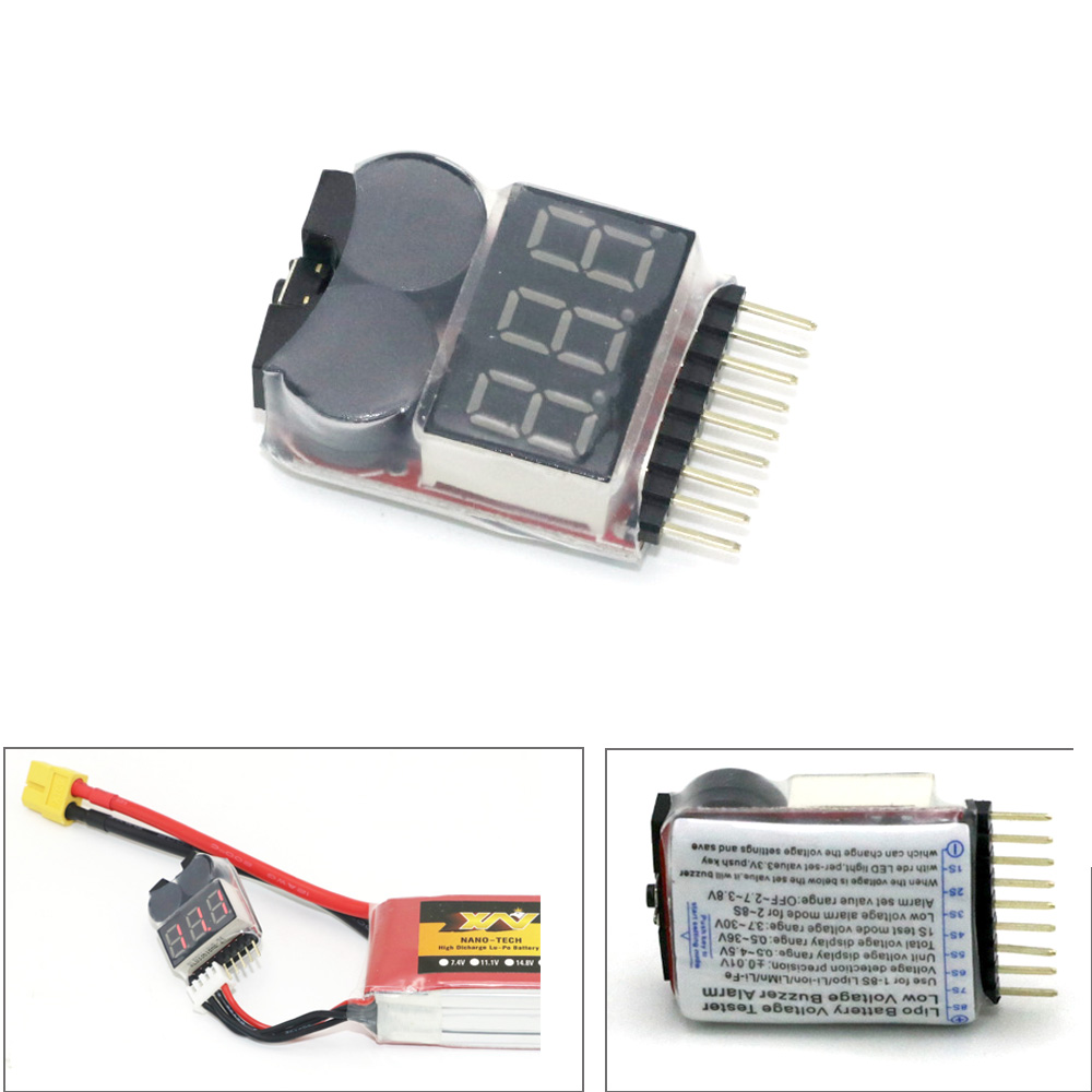แบตเตอรี่ Lipo เครื่องทดสอบแรง - Drone Battery Alarm บทวิจารณ์และราคา